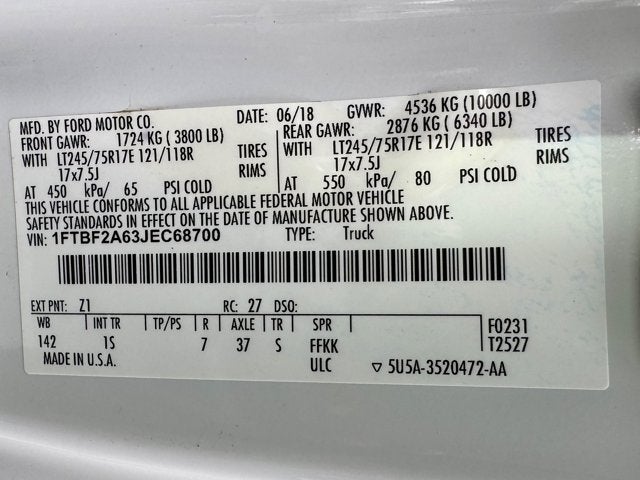 2018 Ford Super Duty F-250 SRW XL