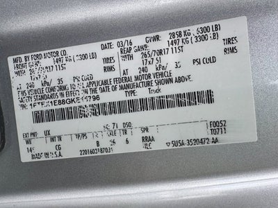 2016 Ford F-150 XL Sport 4WD