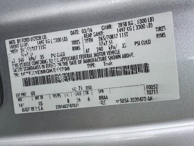 2016 Ford F-150 XL Sport 4WD