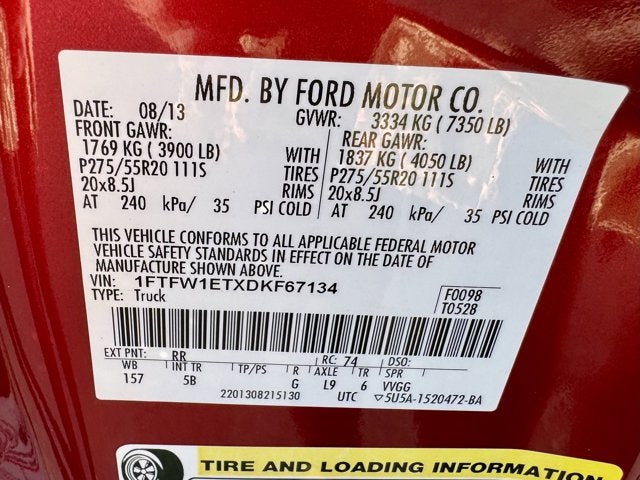 2013 Ford F-150 FX4 4WD