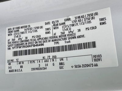 2019 Ford F-150 Raptor 4WD