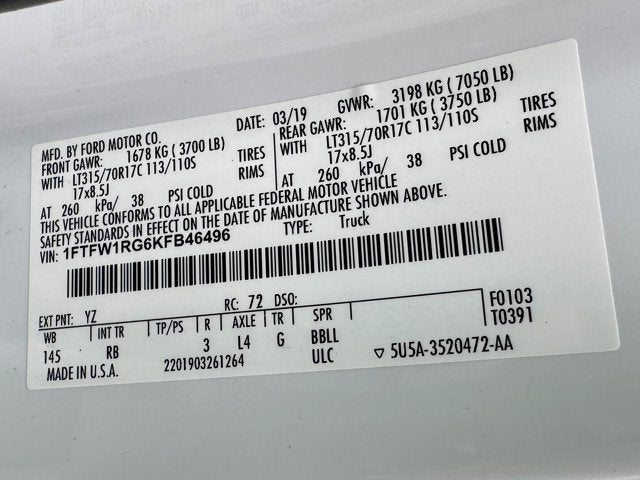 2019 Ford F-150 Raptor 4WD