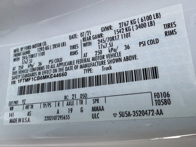 2021 Ford F-150 XL 2WD