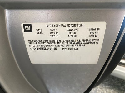 2006 Chevrolet Corvette 2dr Cpe