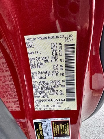 2022 Nissan Frontier SV 4WD