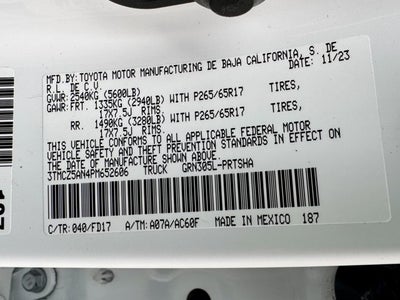 2023 Toyota Tacoma 4WD TRD Sport 4WD