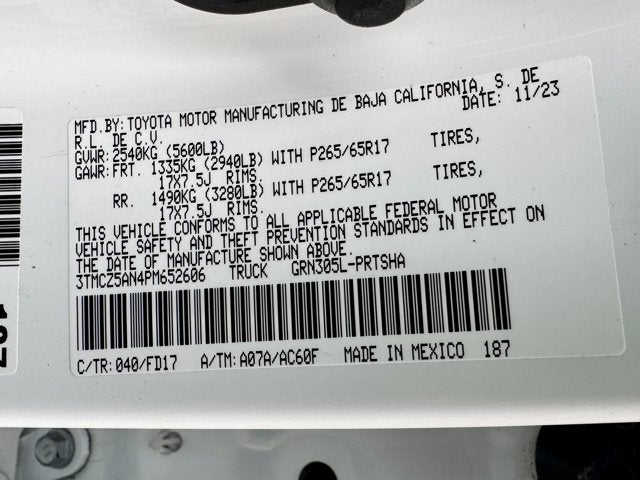 2023 Toyota Tacoma 4WD TRD Sport 4WD