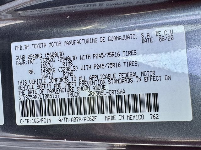 2020 Toyota Tacoma 4WD SR5 4WD