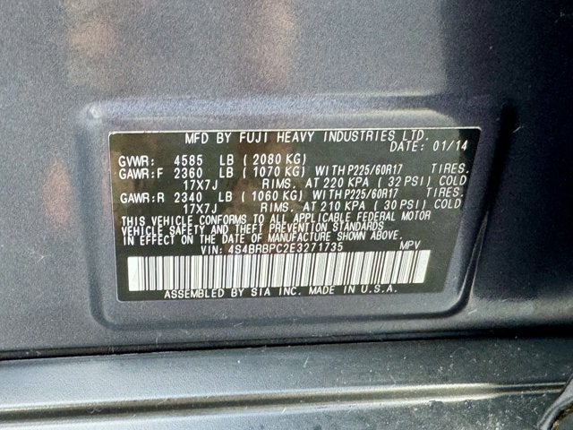 2014 Subaru Outback 2.5i Limited PZEV AWD