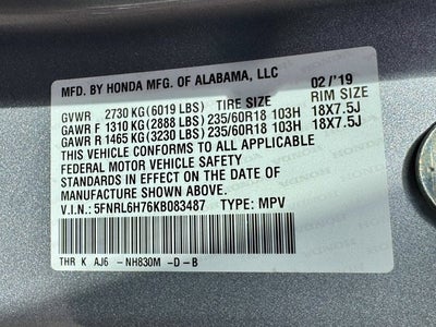 2019 Honda Odyssey EX-L