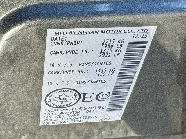 2015 INFINITI QX60 AWD