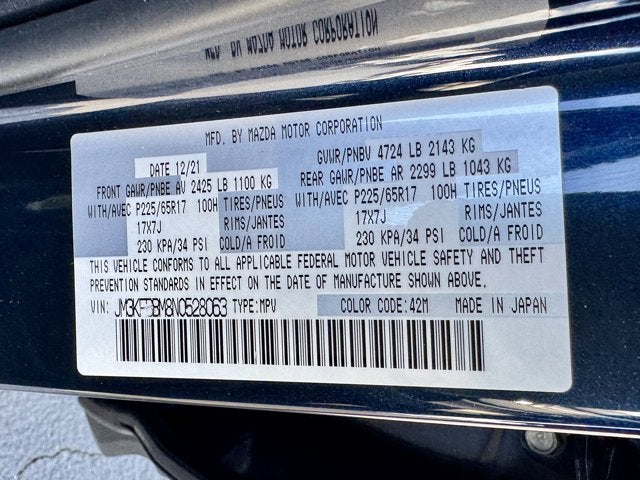 2022 Mazda Mazda CX-5 2.5 S Select Package AWD