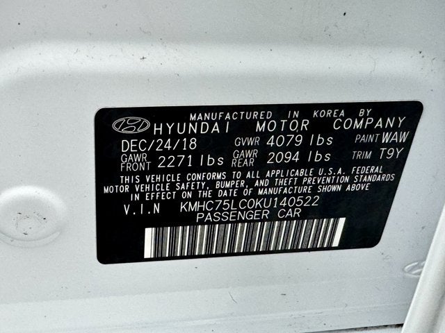 2019 Hyundai Ioniq Hybrid SEL